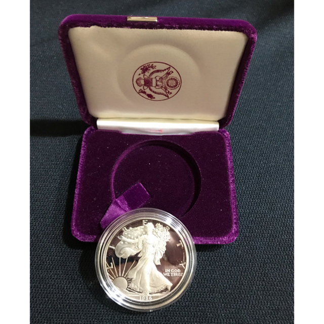 未使用品】1986年 アメリカ イーグル 1oz プルーフ 銀貨