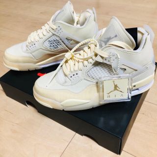 ナイキ(NIKE)の25.5cm NIKE エアジョーダン4 off  white(スニーカー)