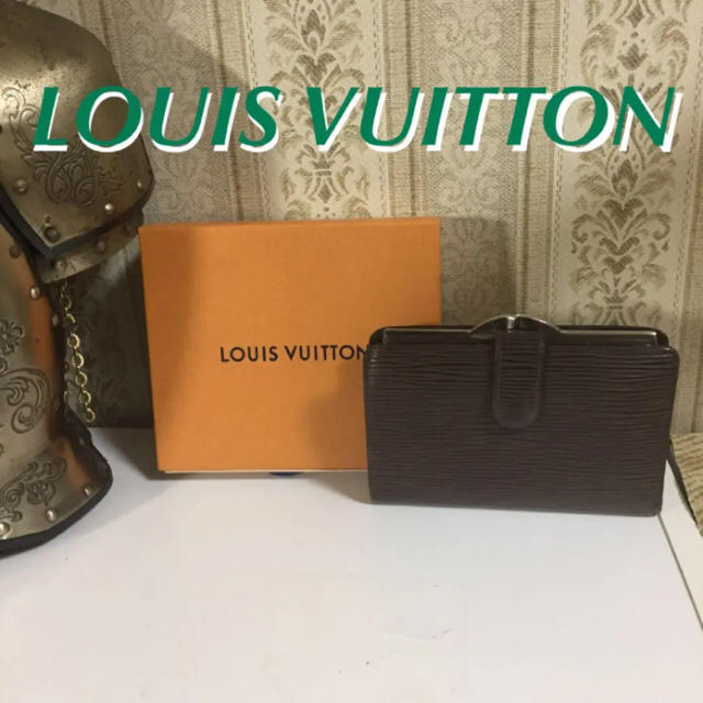 ルイヴィトン【美品】LOUIS VUITTON ヴィトン エピ がま口 二つ折り財布