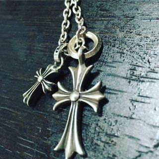 クロムハーツ(Chrome Hearts)のクロムハーツ正規品　タイニー&ベビファットクロス【シルバーチェーン付き】(ネックレス)