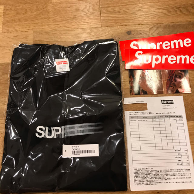 注目の supreme - motion spring logo Design tee Tee 黒 Club Supreme