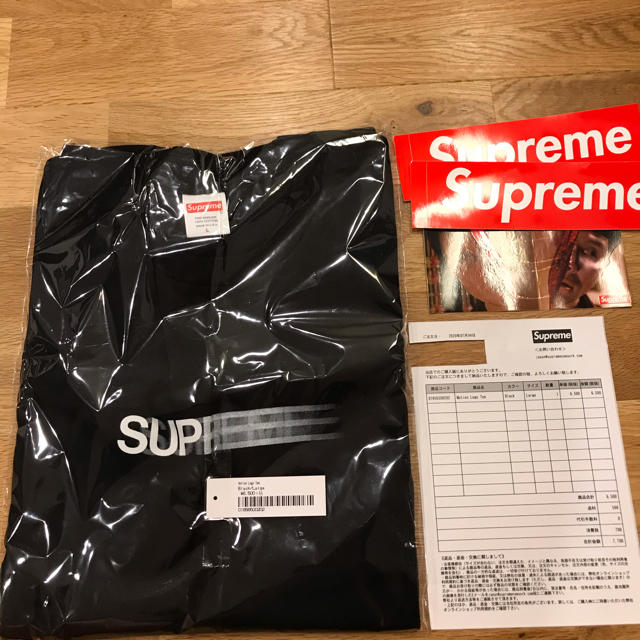 Supreme(シュプリーム)のsupreme motion logo tee 黒 L メンズのトップス(Tシャツ/カットソー(半袖/袖なし))の商品写真