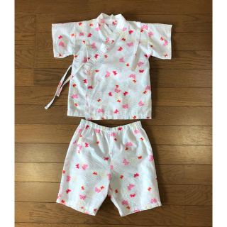 女の子　100 甚平　浴衣　同梱¥200引き　(甚平/浴衣)