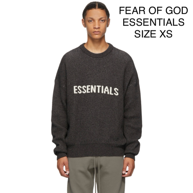 Essentials Logo Sweatshirt XS black セーター