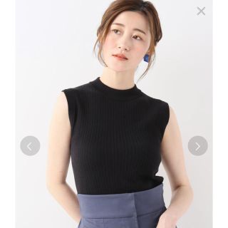 スピックアンドスパン(Spick & Span)のspic&span リブmock neck sleeve less ノースリーブ(ニット/セーター)