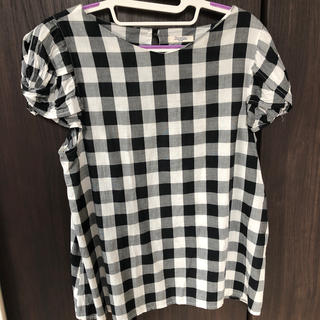 半袖 白黒 ギンガムチェック(Tシャツ(半袖/袖なし))