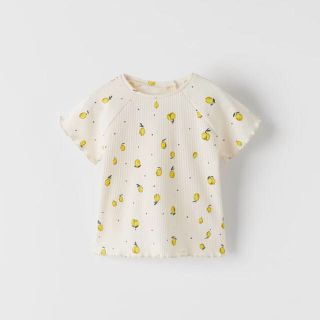 ザラキッズ(ZARA KIDS)の新品未使用✳︎zarababyレモン柄トップス　Tシャツ　74cm(Ｔシャツ)