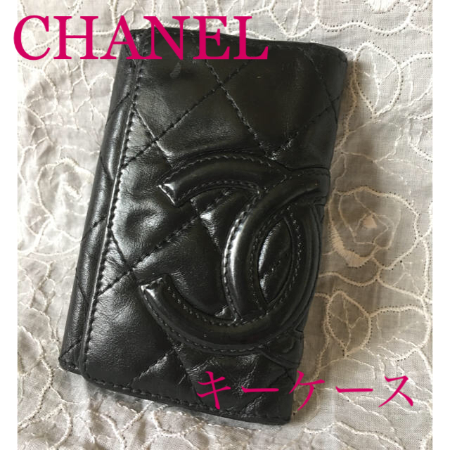 CHANEL(シャネル)のSurf様専用 正規品 CHANEL カンボンラインキーケース 黒×黒 レディースのファッション小物(キーケース)の商品写真