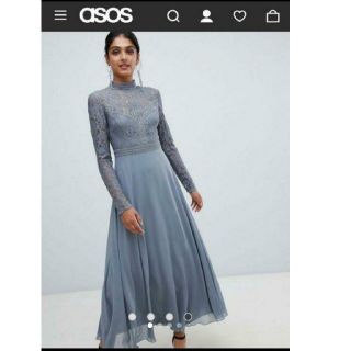 エイソス(asos)のasos ロングドレス 結婚式 二次会などに☆(ロングワンピース/マキシワンピース)