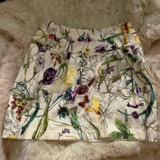 グッチ(Gucci)の★グッチ GUCCI  ミニスカート　麻・コットン　SIZE36(ミニスカート)