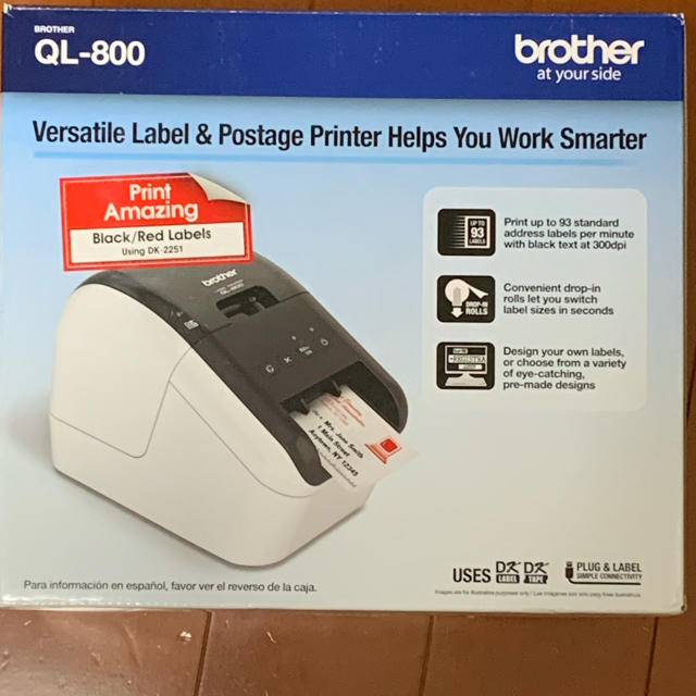 新品未開封　ブラザーBROTHER PC宛名 ラベルプリンター QL-800