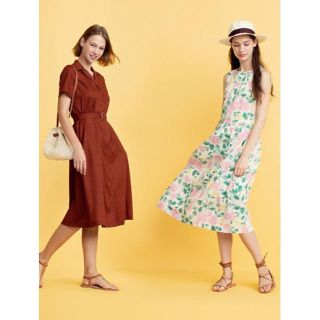 ユニクロ(UNIQLO)のイネス　花柄ワンピース　(ロングワンピース/マキシワンピース)