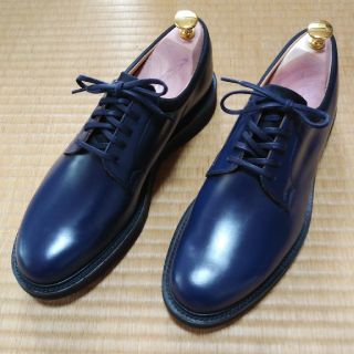 チャーチ(Church's)のチャーチ BRANDON ネイビー SIZE UK8F 外羽根プレーントゥ 革靴(ドレス/ビジネス)