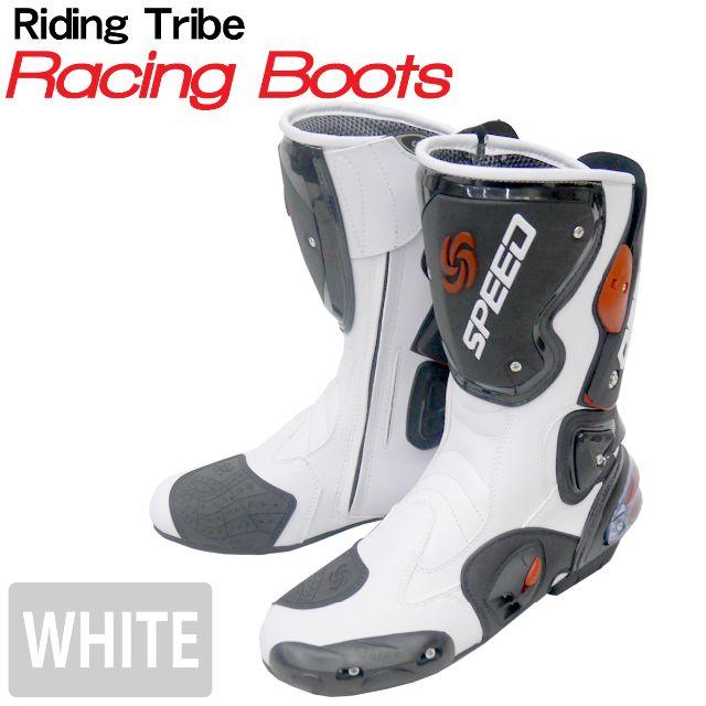 Riding Tribe レーシングブーツ RPB-WH 白 45/27.5cm