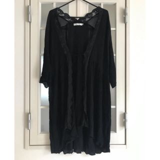 マウジー(moussy)のMOUSSY 黒ロングカーディガンF(カーディガン)