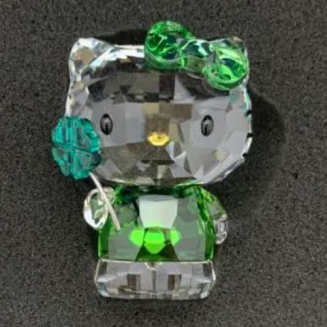 廃盤品】 Swarovski スワロフスキー キティ 四つ葉のクローバー - 置物