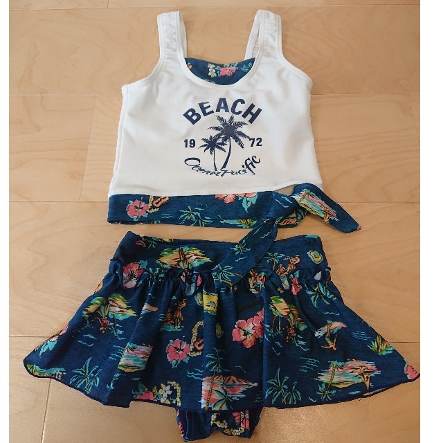 OCEAN PACIFIC(オーシャンパシフィック)のOP リゾート柄セパレート水着 キッズ/ベビー/マタニティのキッズ服女の子用(90cm~)(水着)の商品写真