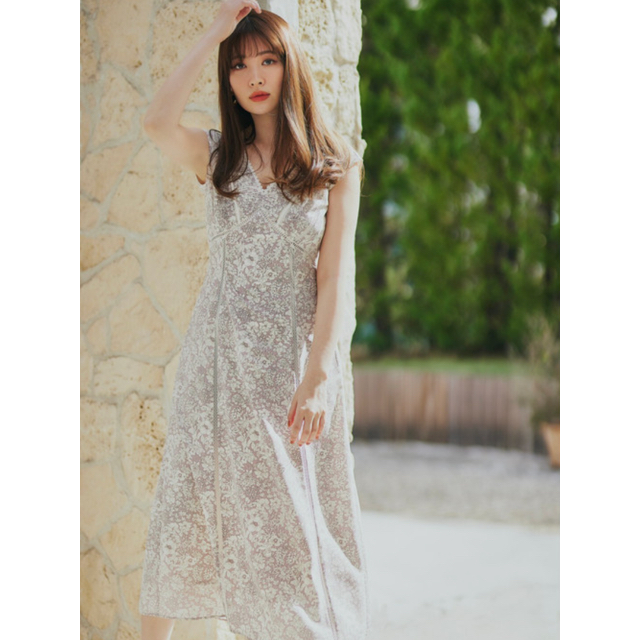 herlipto LaceTrimmedFloralDress ハーリップトゥ-