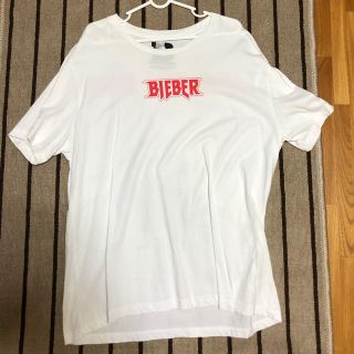 エイチアンドエム(H&M)のジャスティンビーバーTシャツ白(Tシャツ/カットソー(半袖/袖なし))