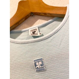 クレージュ(Courreges)のクレージュ　トップス　ロゴ　ミニT ヴィンテージ　ボーダー(Tシャツ(半袖/袖なし))