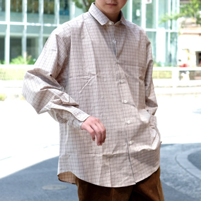 AURALEE WASHED FINX TWILL BIG SHIRTS