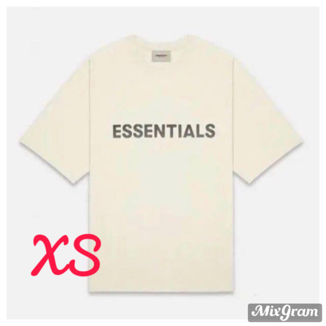 FEAR OF GOD(フィアオブゴッド)の【ESSENTIALS】新作 2020SS ロゴ Tシャツ CREAM メンズのトップス(Tシャツ/カットソー(半袖/袖なし))の商品写真