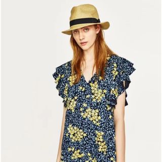 ザラ(ZARA)のザラ  ワンピース  チュニック　花柄　美品(チュニック)