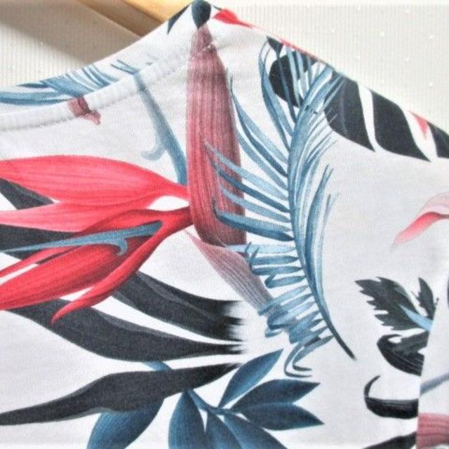 ZARA - ☆ZARA ザラ 半袖 総柄 Tシャツ 葉っぱ柄 花柄 アロハ ZARA - ☆ZARA ザラ 半袖 総柄 Tシャツ 葉っぱ柄 花柄 アロハ