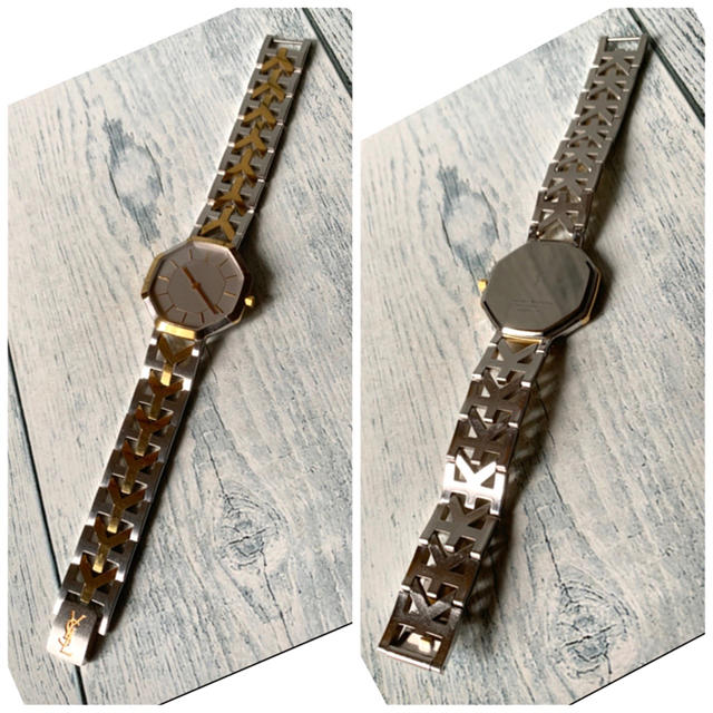 確認済み付属品【電池交換済】Yves Saint Laurent Yベルト 腕時計 ボーイズ
