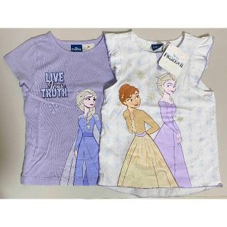 ディズニー(Disney)の新品 2枚 110cm ★ アナと雪の女王2 Tシャツ キャミソール　セット(Tシャツ/カットソー)