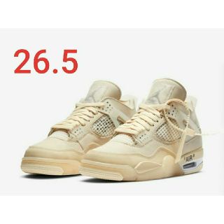 ナイキ(NIKE)のoff-white×NIKE AIR JORDAN4 "sail" 26.5cm(スニーカー)