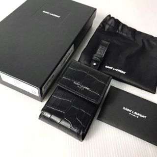 サンローラン(Saint Laurent)の【H】サンローランパリ クロコ型押し シガレットケース(タバコグッズ)