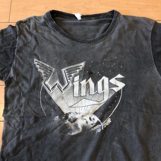 サンタモニカ(Santa Monica)の激レア 70s ビンテージ USA製 Wings ビートルズ ロック Tシャツ(Tシャツ/カットソー(半袖/袖なし))