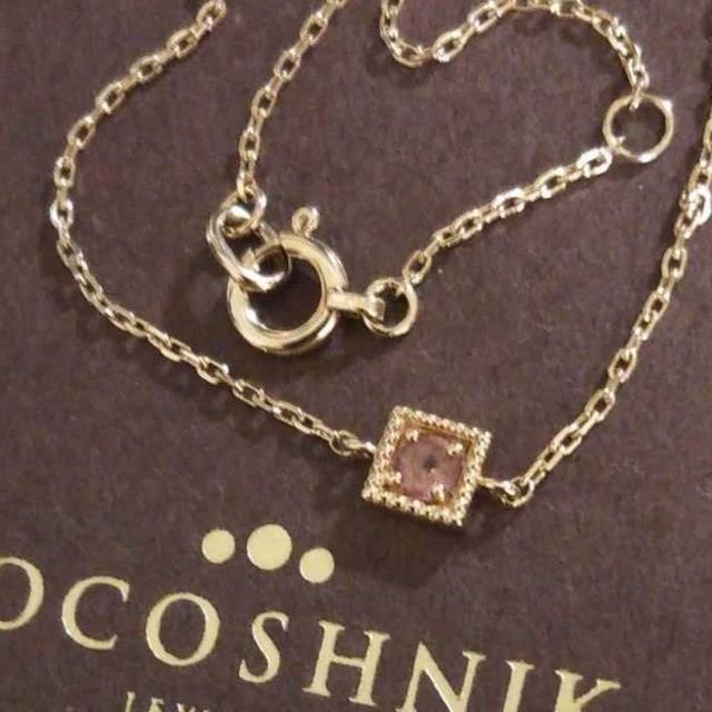 COCOSHNIK(ココシュニック)のココシュニック K10 ブレスレット ピンクトルマリン チェーン 美品 レディースのアクセサリー(ブレスレット/バングル)の商品写真