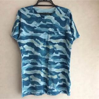 MOWGLI SURF モーグリサーフ 染めTシャツ ブルー 迷彩柄 USA製(Tシャツ/カットソー(半袖/袖なし))