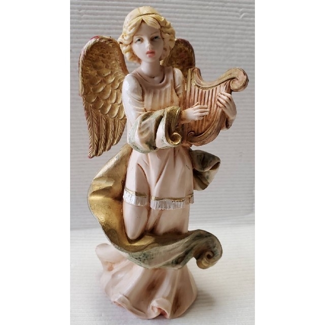 Fontanini フォンテーニ　ハンドメイドフィギュア　ハープを奏でる天使