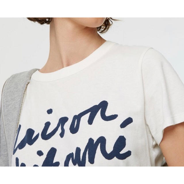 MAISON KITSUNE'(メゾンキツネ)の新品 タグ付 メゾンキツネ MAISON KITSUNE ホワイト Tシャツ レディースのトップス(Tシャツ(半袖/袖なし))の商品写真