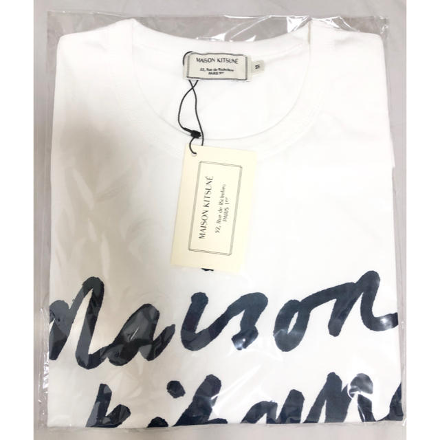 MAISON KITSUNE'(メゾンキツネ)の新品 タグ付 メゾンキツネ MAISON KITSUNE ホワイト Tシャツ レディースのトップス(Tシャツ(半袖/袖なし))の商品写真