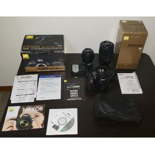 ニコン(Nikon)のNikon D5300 ダブルズームキット 一式　黒(デジタル一眼)