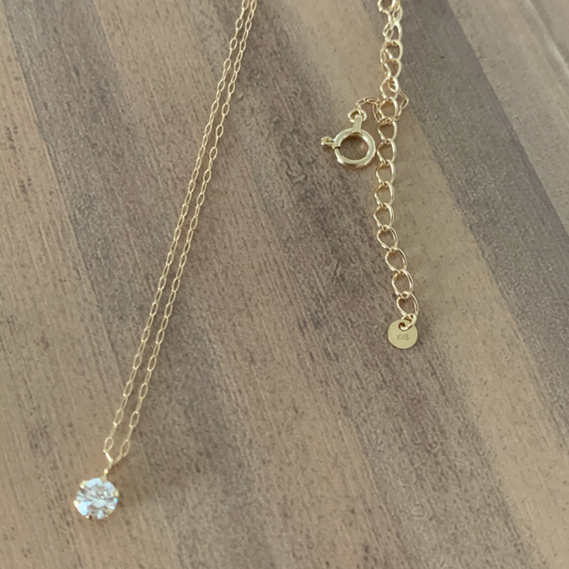 0.2ct K18 イエローゴールド レディースのアクセサリー(ネックレス)の商品写真