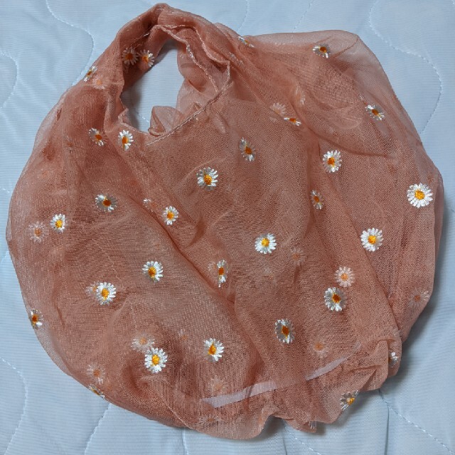SALE　オーガンジーエコバッグ　ピンク レディースのバッグ(エコバッグ)の商品写真
