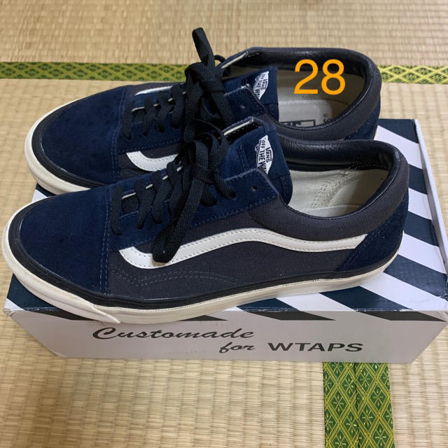 メンズ20SS WTAPS X VANS OLDSKOOL 28 NAVY