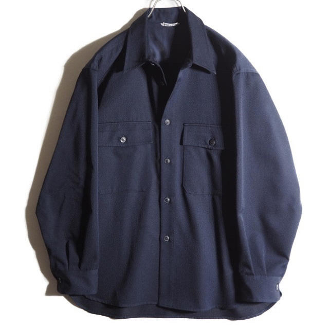 AURALEE WOOL KID-MOHAIR GABARDINE SHIRTS