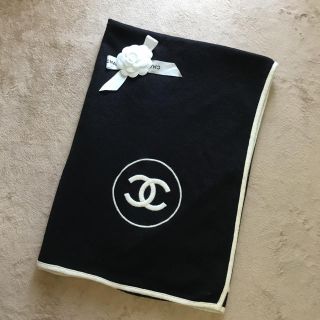 CHANEL - CHANEL♡極美品 タグ付き未使用 ココ カシミヤ ストール 黒の
