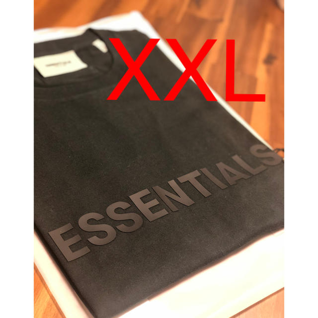 【新作】FOG Essentials Boxy ロゴ Tシャツ 白×黒 XXL
