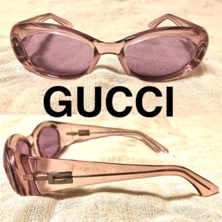 Gucci - GUCCI サングラス クリアフレーム ピンク イタリア製 セル