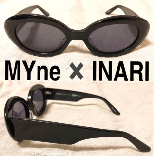 ミハラヤスヒロ(MIHARAYASUHIRO)のMYne × INARI EYEDENTITY サングラス　オーバル　ブラック(サングラス/メガネ)