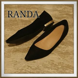 ランダ(RANDA)のRANDA  ポインテッドトゥ  アシメパンプス 黒(ハイヒール/パンプス)