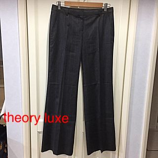 セオリーリュクス(Theory luxe)の【未使用】theory luxe ストライプ柄スラックスパンツ サイズ42 XL(カジュアルパンツ)