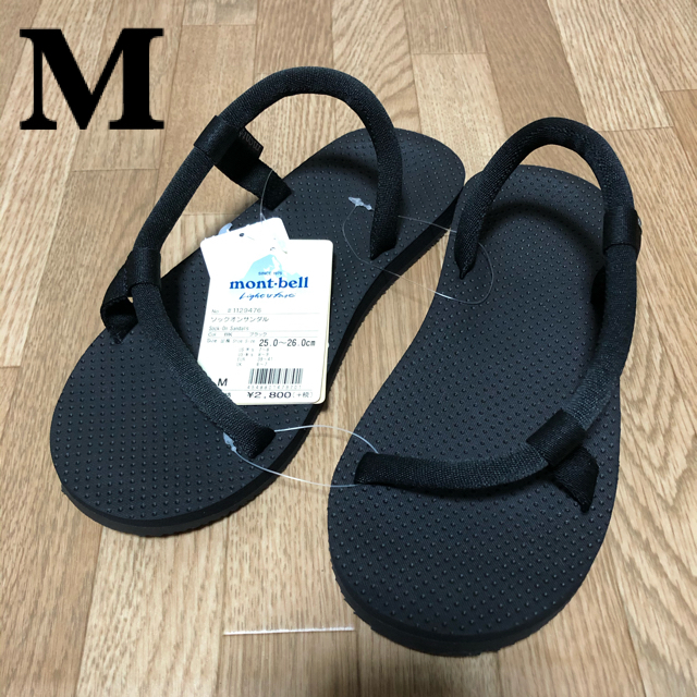 mont bell(モンベル)のモンベル　ソックオンサンダル　Mサイズ　黒 メンズの靴/シューズ(サンダル)の商品写真